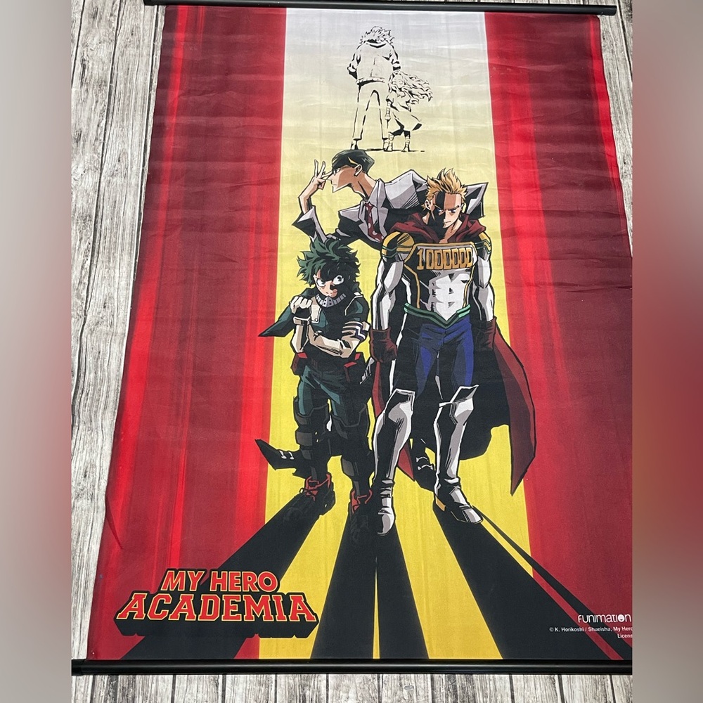 30”x42” Funimation My Hero Academia Anime Fabric Poster Good Condition Could Use